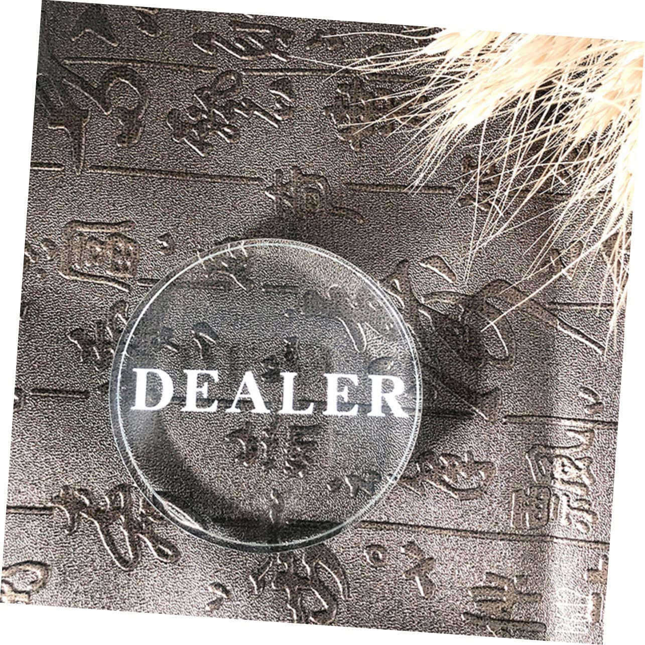 VICASKY 4piezas Botón De Póker Dealer De Transparente Accesorio De Póker Resistente Al Desgaste para Torneos y Profesional