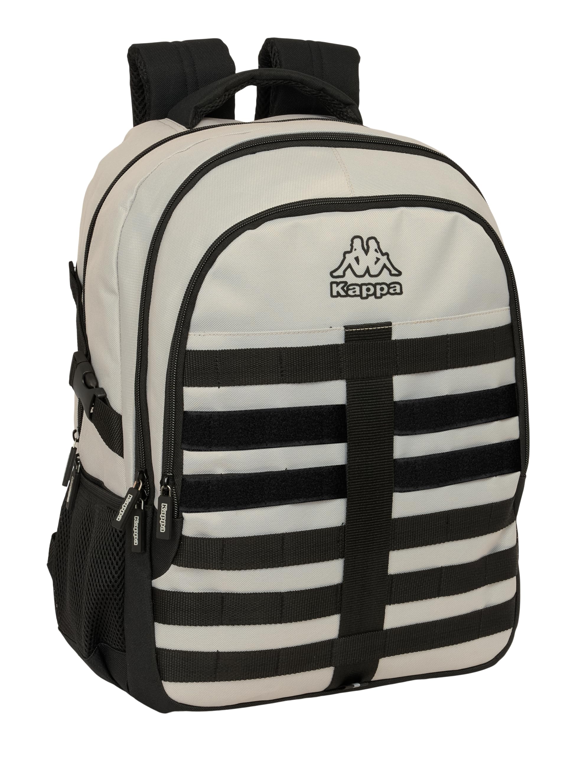 Safta KAPPA GREY - Mochila Cross Doble, para Uso Diario, Ideal para Niños de Diferentes Edades, Cómoda y Versátil, Calidad y Resistencia, 34x15x46 cm