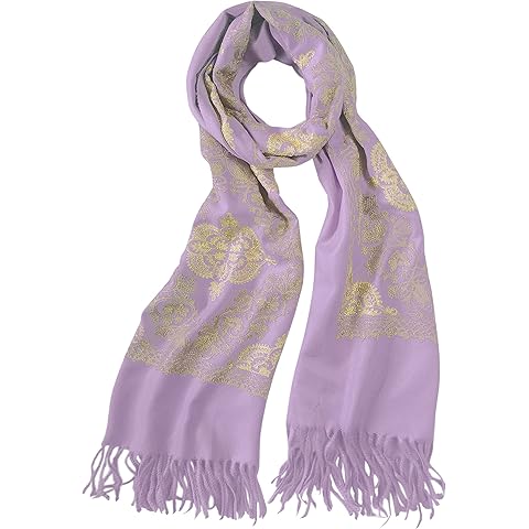 Urban CoCo Women's Embroidered Oversize Tassel Shawl Scarf Wraps for Women