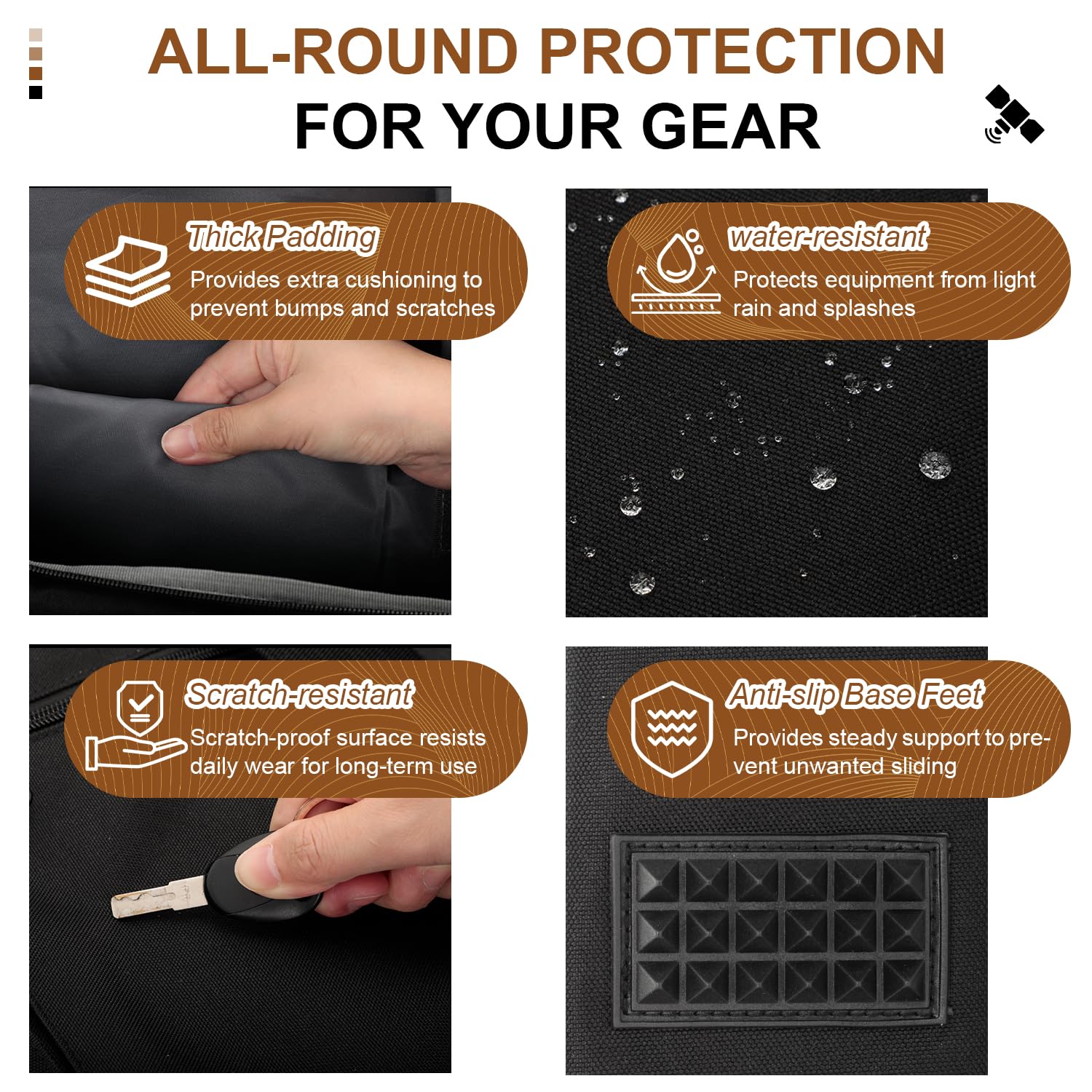 Starlink - Custodia da viaggio per la terza generazione, impermeabile, con grande tasca e imbottitura spessa per accessori per parabole satellitari, organizer portatile per campeggio, uso