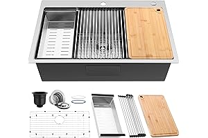 Herogo 18/10 Stainless Steel 33 X 22 Drop In Kitchen Sink with...