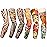 YARIEW 6Pcs Arm Sleeves Fake Tattoos Sleeves to Cover Arms Sun Protection Sleeve Covers for Men and Women (Set 6)
