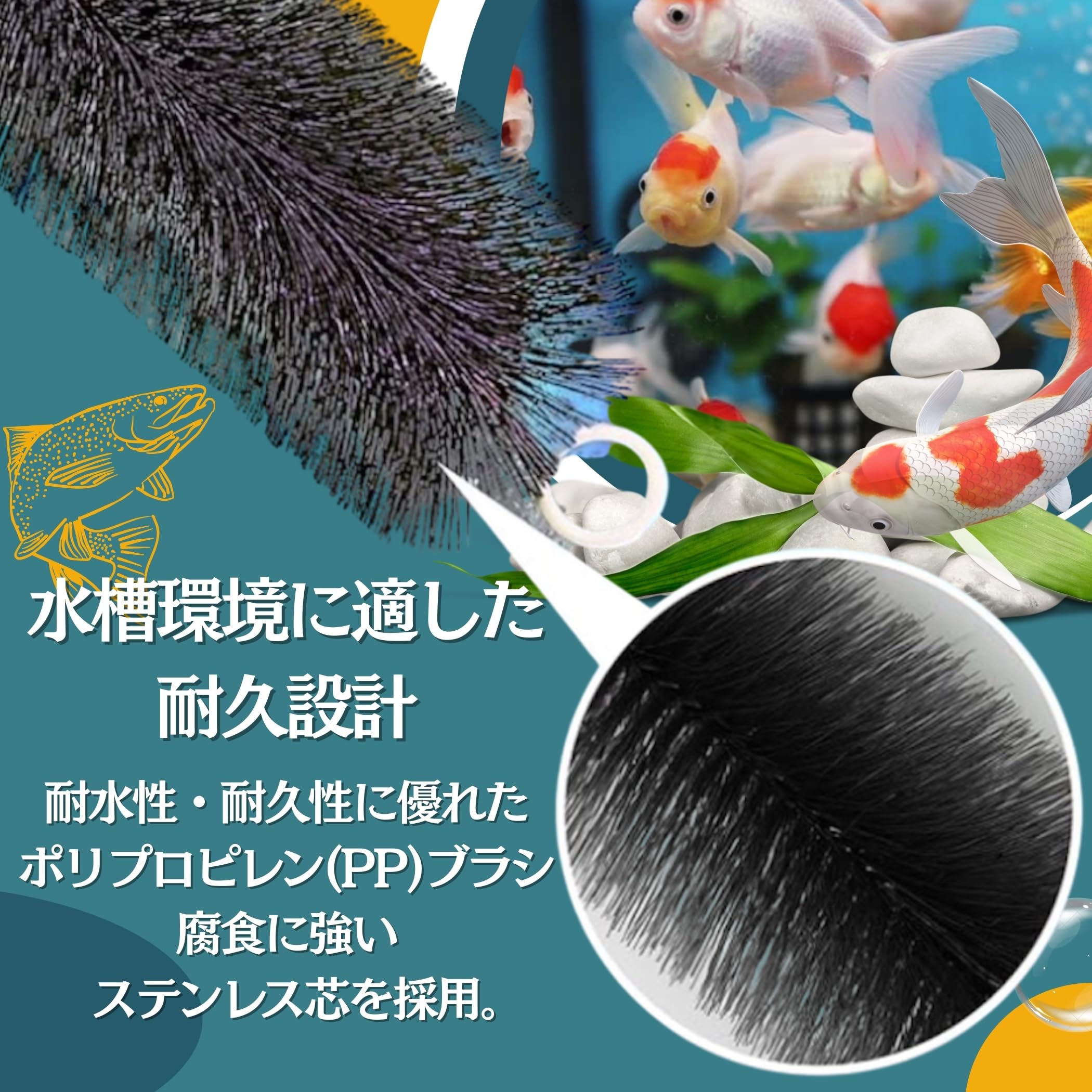 Amazon | Lanx. ロールフィルター ロールブラシ ろ材 40cm 黒 ブラック
