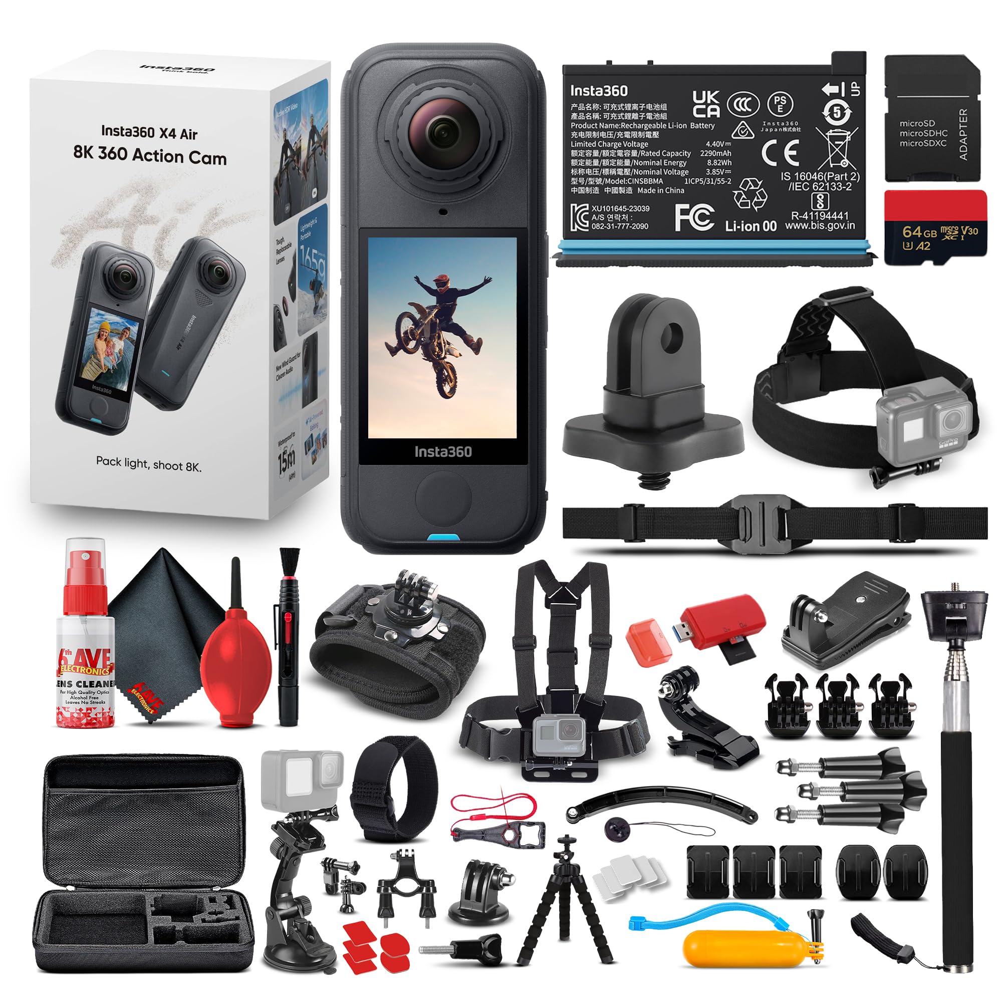 Amazon.com : Insta360 X4 Air 360 Action Camera Standard Bundle 