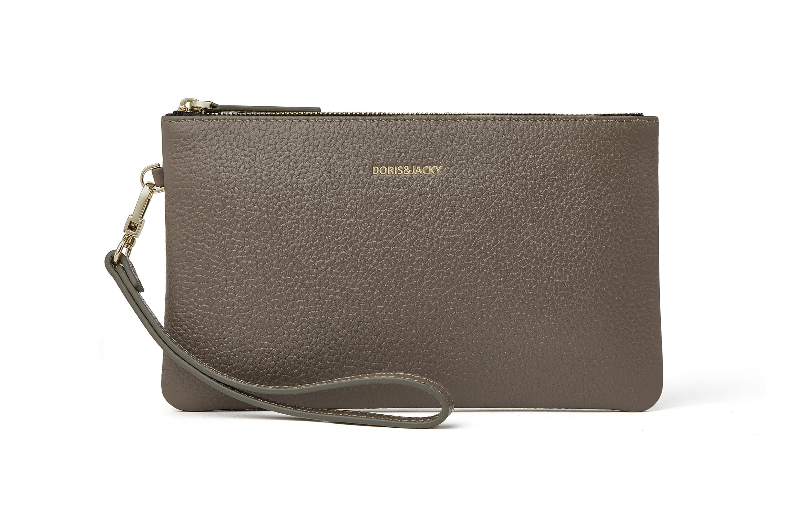 DORIS&amp;JACKY Small Leather Wristlet Clutch Slim Cellphone Wallet for Women