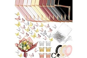 Qilery Coronas para Arreglos Florales y Envolturas de Papel Impermeables