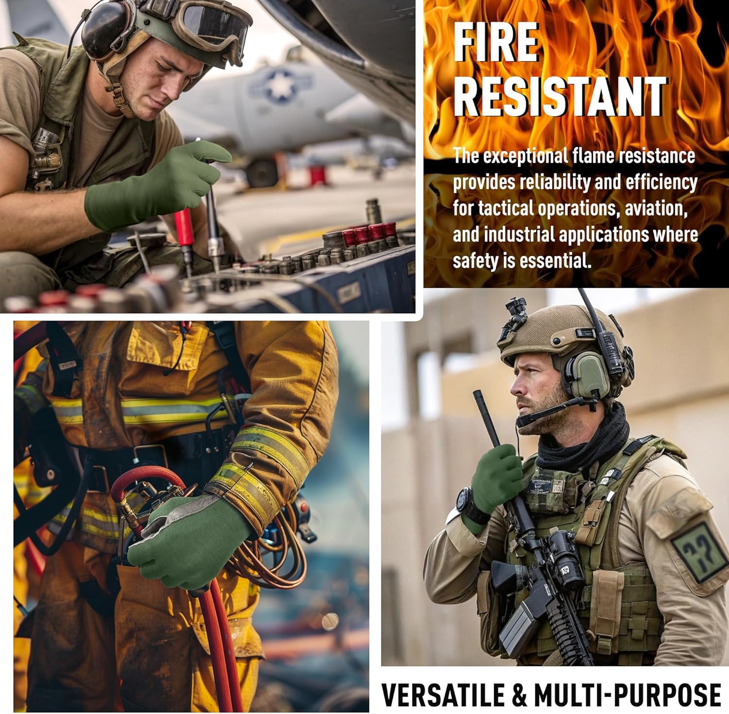 Nomex Summer Flight Gloves – Fire-Resistant Tactical Gloves for Pilots, Military, Law Enforcement & Mechanics - Image 6