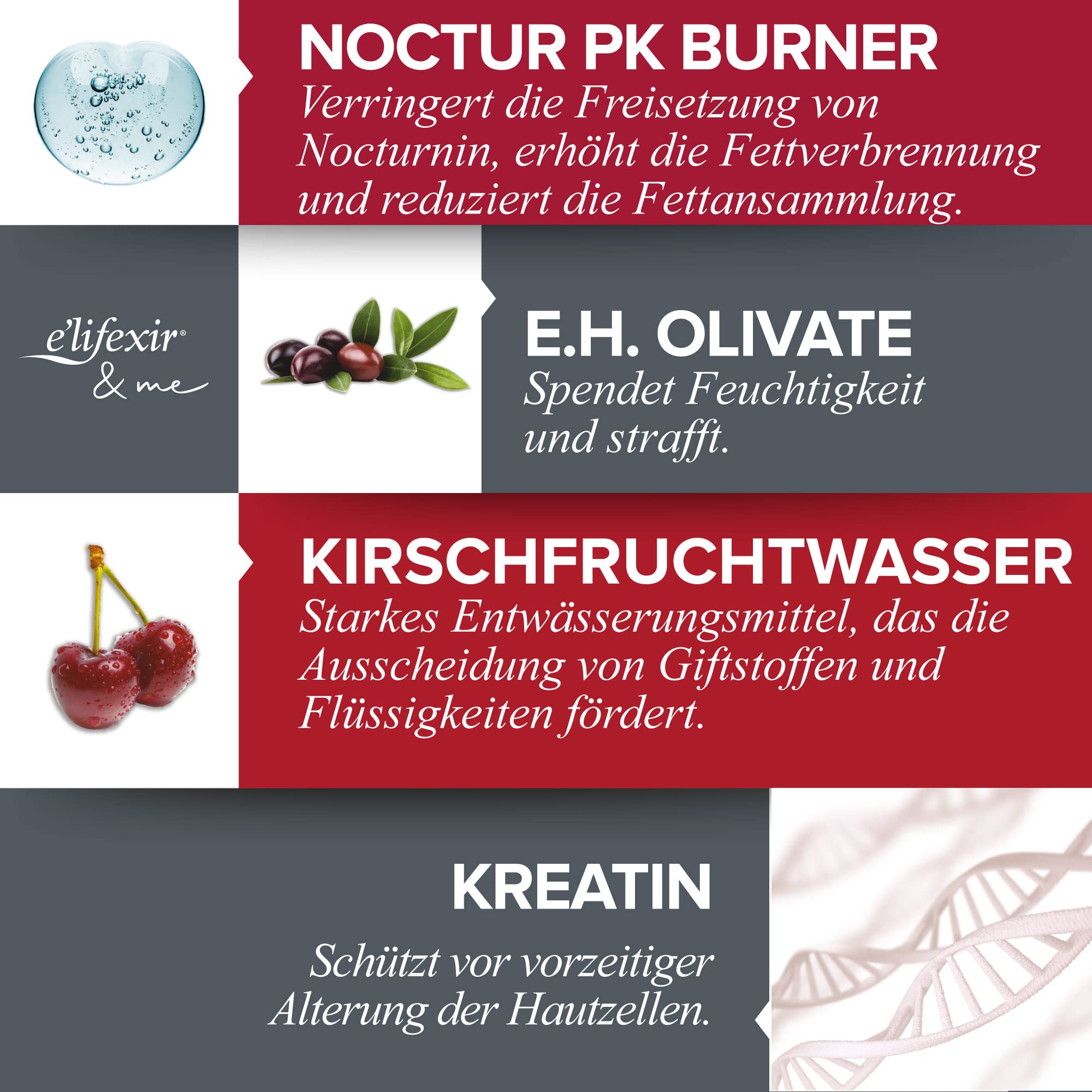 E'lifexir Nocturslim - Intensive Nacht Fettverbrennungscreme | Lipo Skulptur Gel mit drainierender, straffender und Anticellulite Wirkung | Frisch, schnell einziehend, zentimeterreduzierend | 200 mL