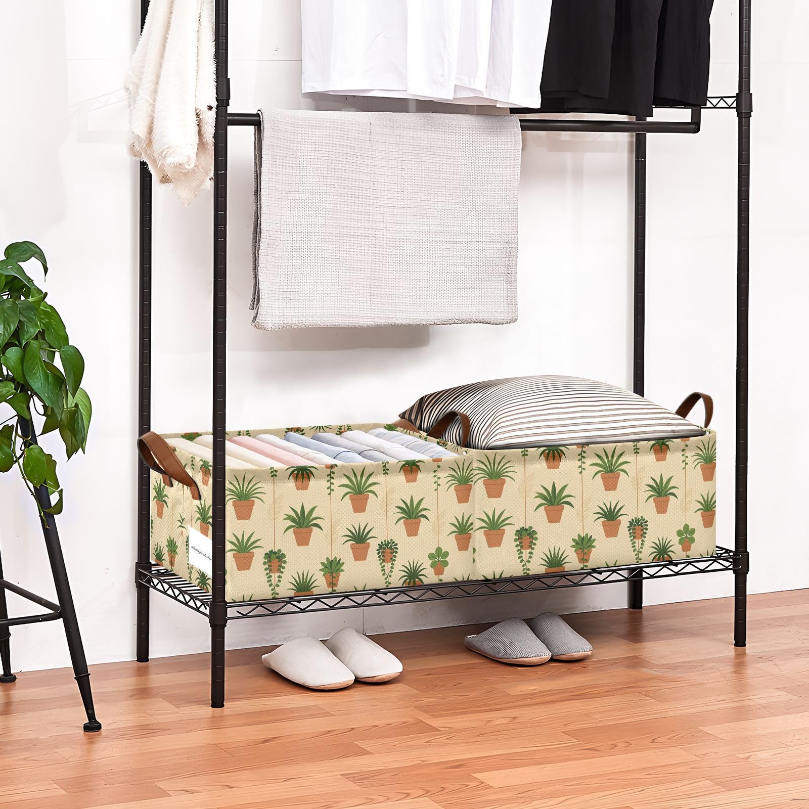 FRODOTGV Contenedores de almacenamiento abiertos para armario, dormitorio, cocina, plantas en maceta, S