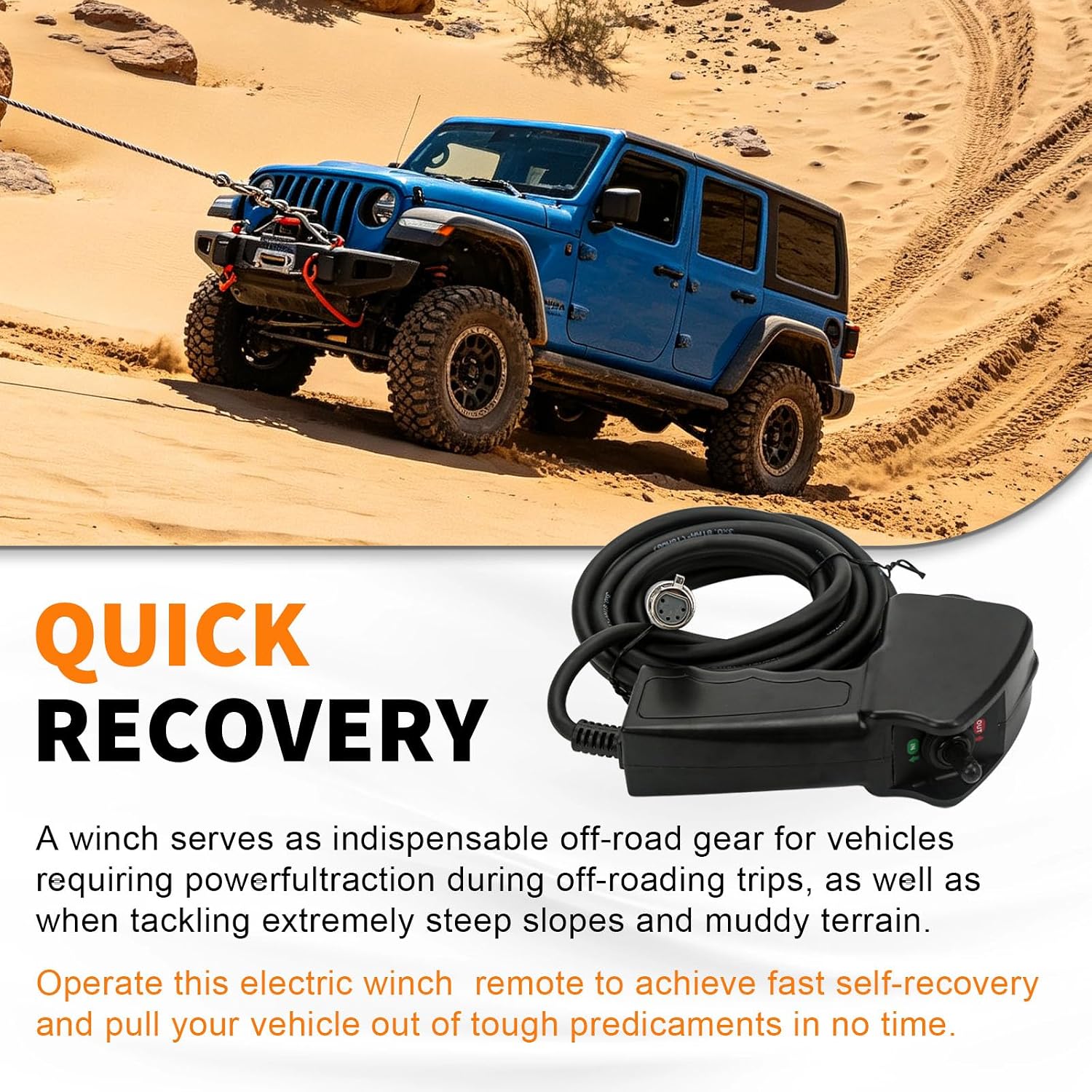 SB97495-50 Winch Remote Control Compatible with SmittyBilt XRC Gen2 Series