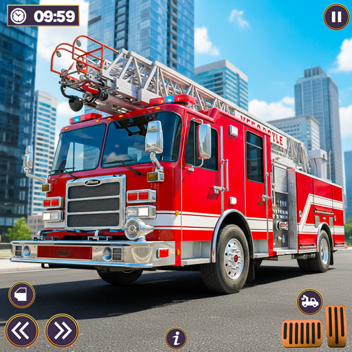 Simulador de emergencia de camión de bomberos y ambulancia de rescate urbano (juegos para niños en 3D, 2026)