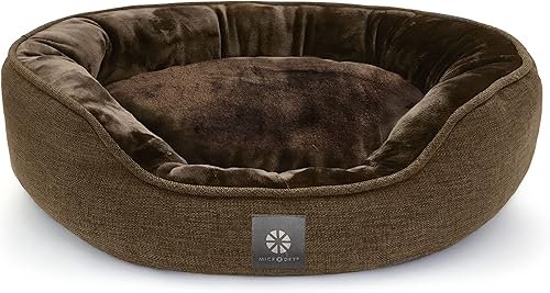 Miniatura 8 de MICRODRY Cama suave, acogedora y de felpa, lavable a máquina, autocalentable, para perros de tamaño pequeño a mediano, 18 x 24 x 7 pulgadas, gris