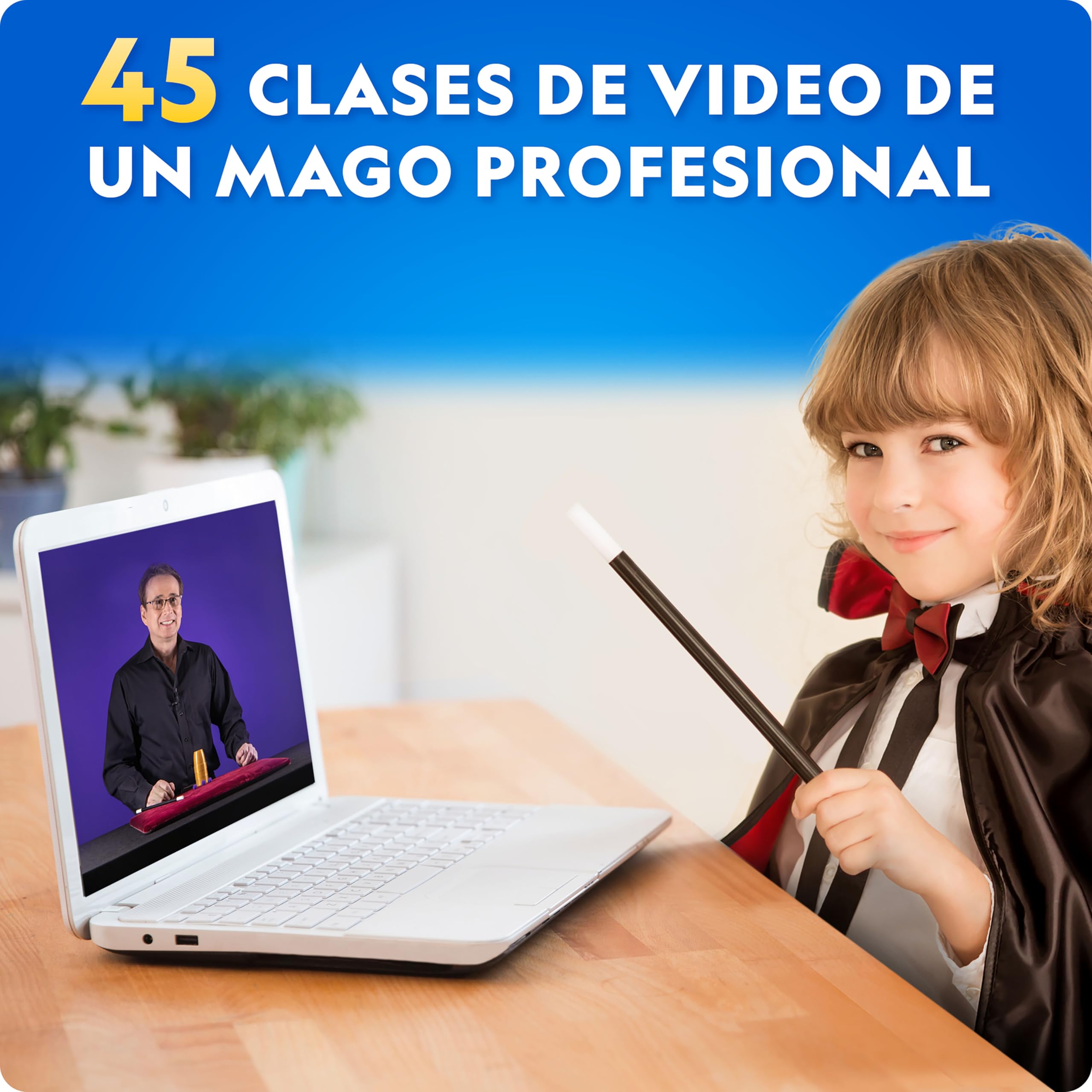 NATIONAL GEOGRAPHIC Set de Magia para Niños - 45 Trucos de Magia con Instrucciones en Video Paso a Paso de un Mago Profesional, Juguetes Educativos para Niños y Niñas
