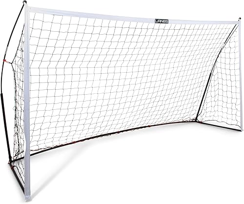 Lanos Porterías de fútbol portátiles para patio trasero, red de fútbol ligera con postes preconectados, bolsa de transporte, portería de fútbol