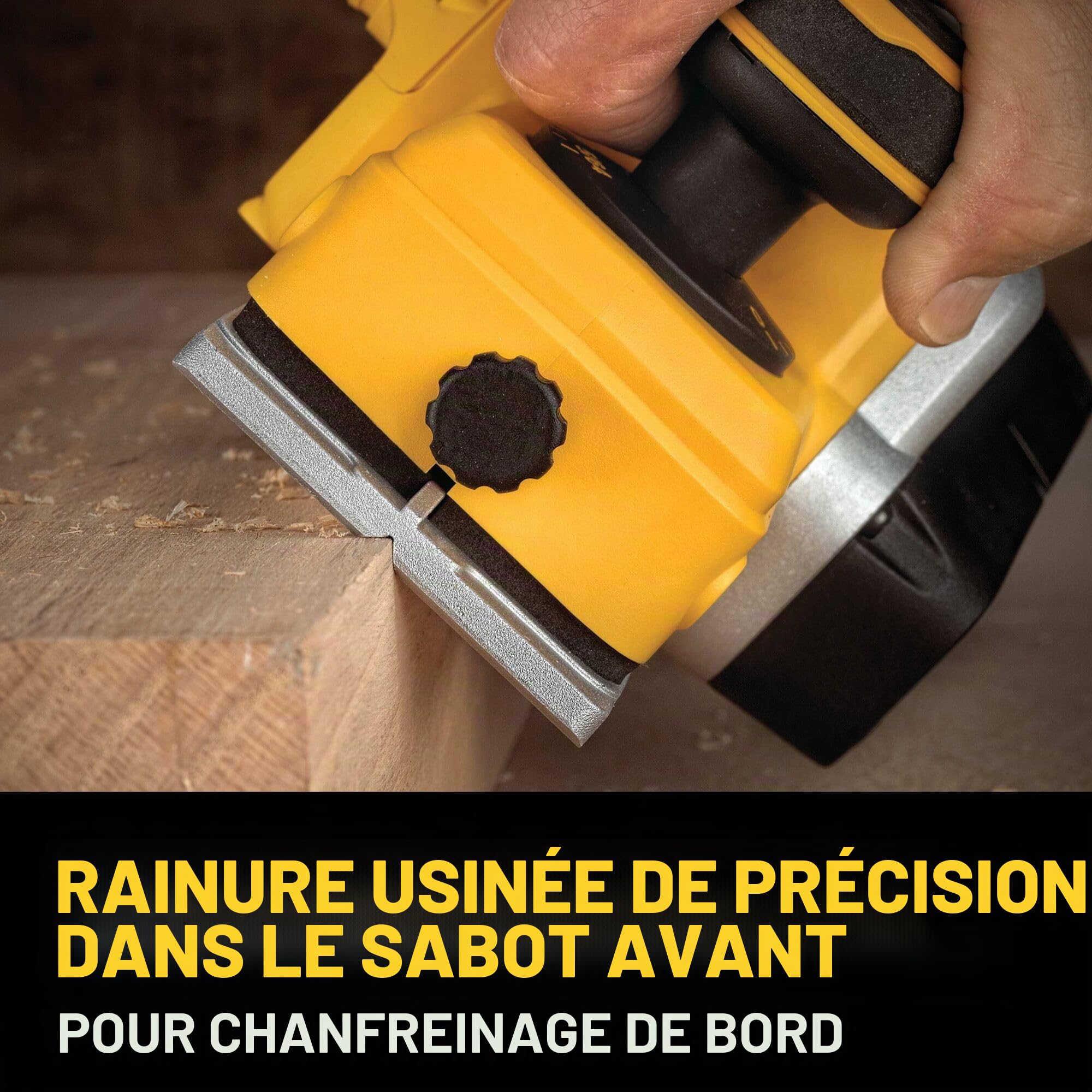 DEWALT Raboteuse 20 V MAX, 30 000 coupes par minute, profondeur de coupe de 2 mm, moteur sans balais, outil nu uniquement (DCP580B)