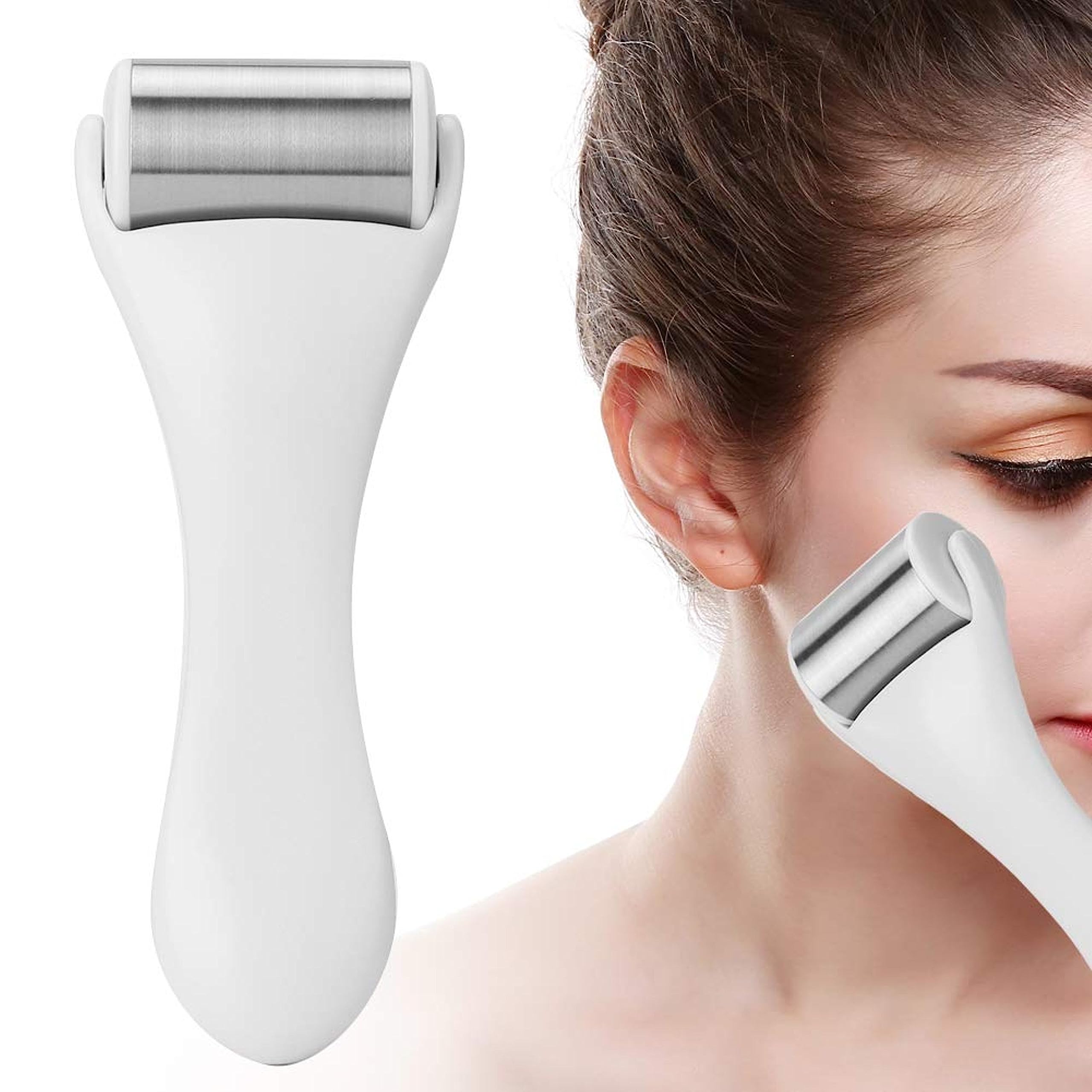 DealsureIce Roller Massager for Face Cooling Neck Skin Tightening Roller Brighten Complexion and Reduce Anti Wrinkles Facial Skin Lifting Under Eye Puffiness for Womens Massager