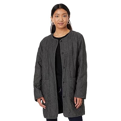 Eileen Fisher Long Quilted Coat Women