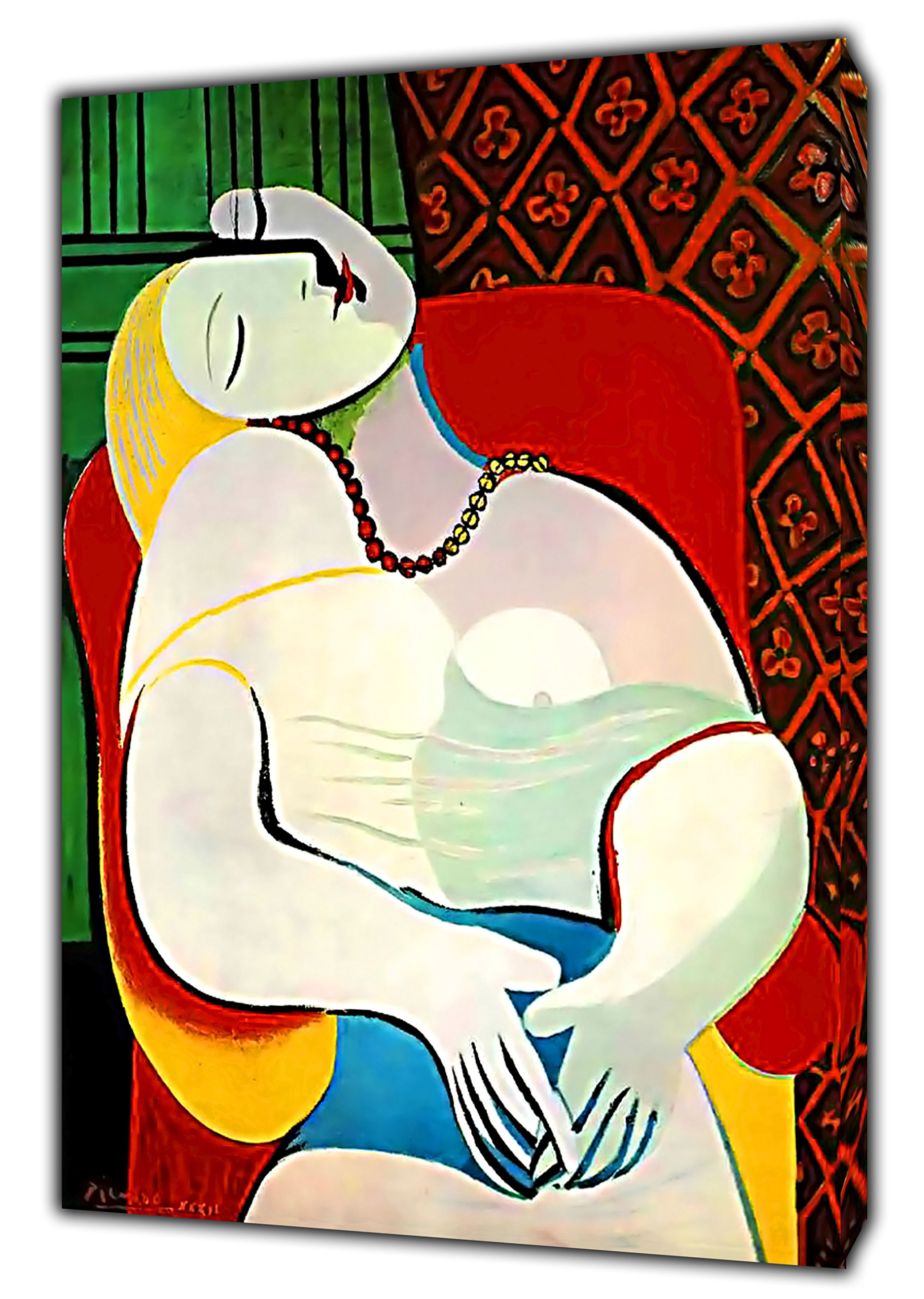 ARTSPRINTS Pablo Picasso The Dream Paint Reprint Print ON Framed Canvas Wall Art Home Decoration 16 x 12 inch -38mm Depth