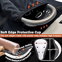 Vista 7 de COOLOMG Pantalones cortos deslizantes de béisbol para hombre con copa atlética acolchada deslizante cortos para béisbol, softbol, fútbol, lacrosse