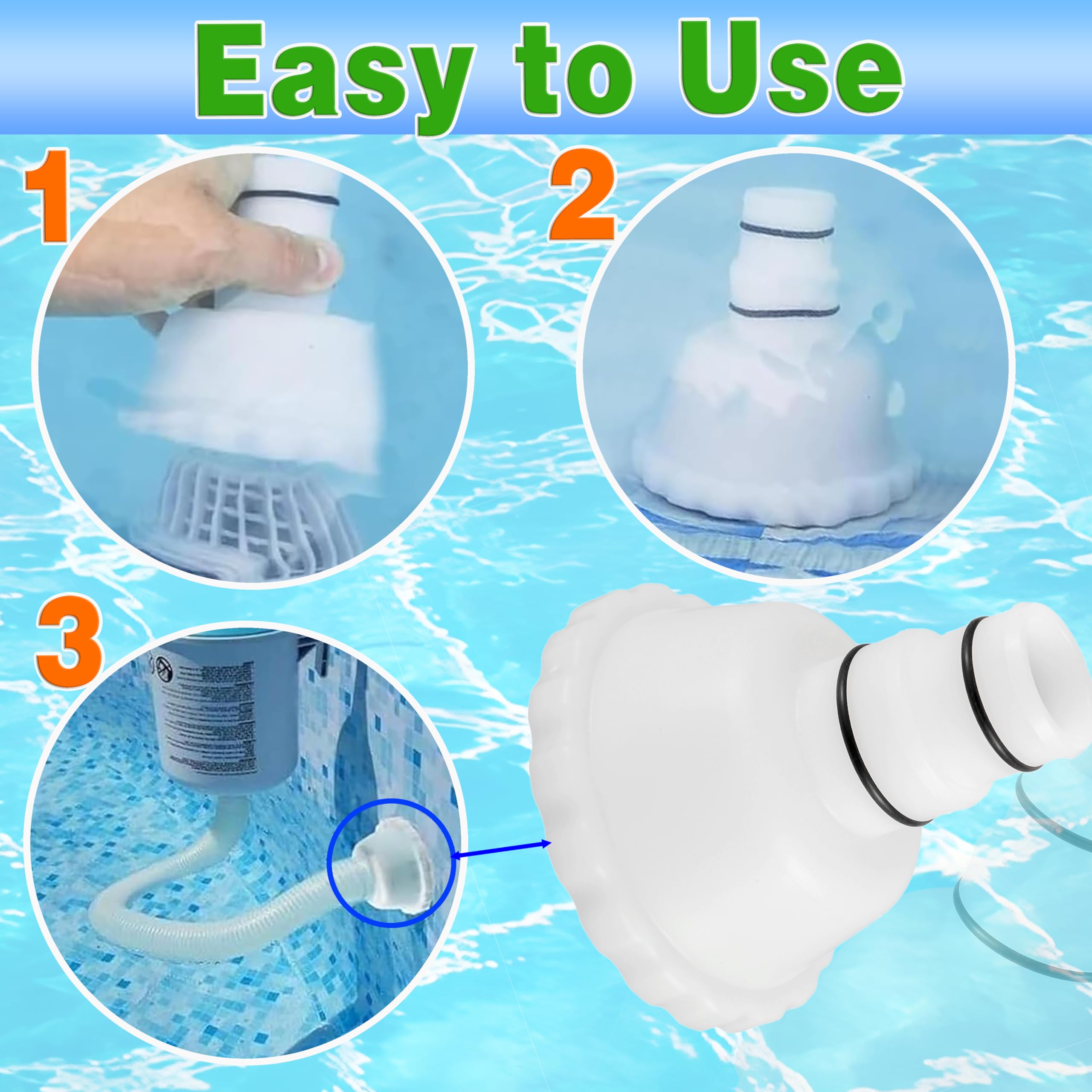 Pool-Vakuumschlauch-Adapter Für Sommerwellen Pools – RP/RX Skimmer-Aufsatz, 3,8 Cm Anschluss