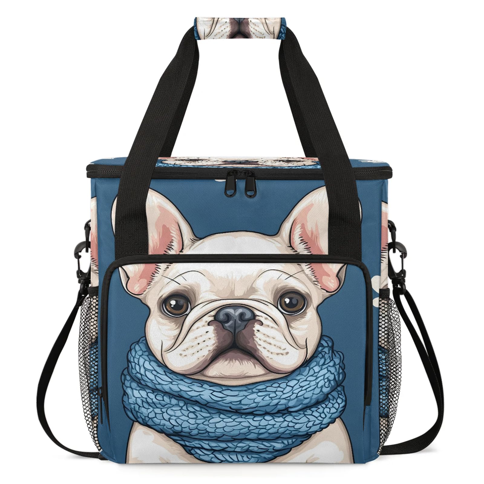 Adornori Dog Cute Coffee Maker Travel Bag, Dog Insulated Grocery Bag Travel Picnic Leakproof Cooler Bags With Shoulder Strap