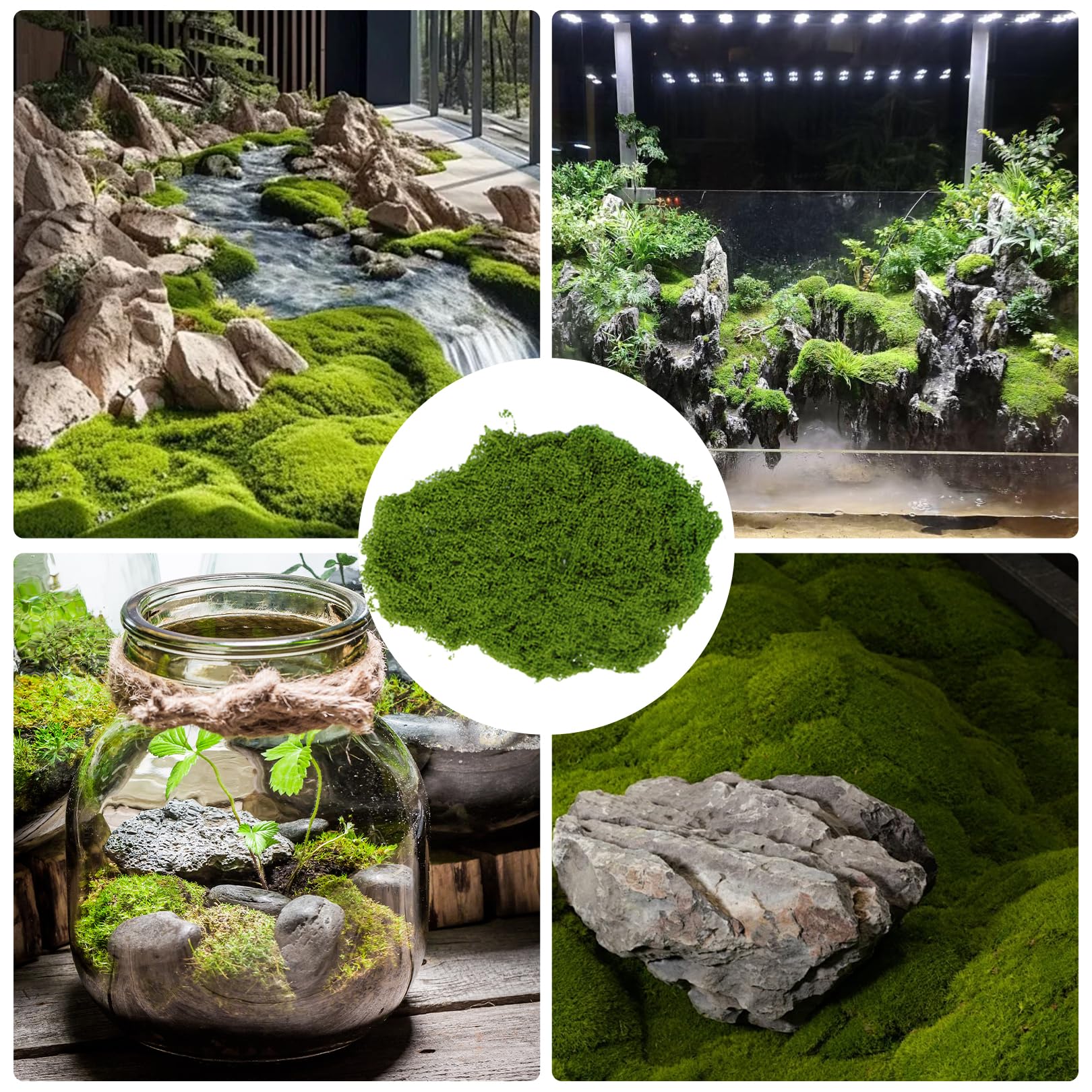 205 g, muschio per fai da te, muschio artificiale, muschio islandese, muschio islandese, presepe terrario, Moss acquista muschio naturale, decorazione, arte finte, decorazione per pareti, presepi