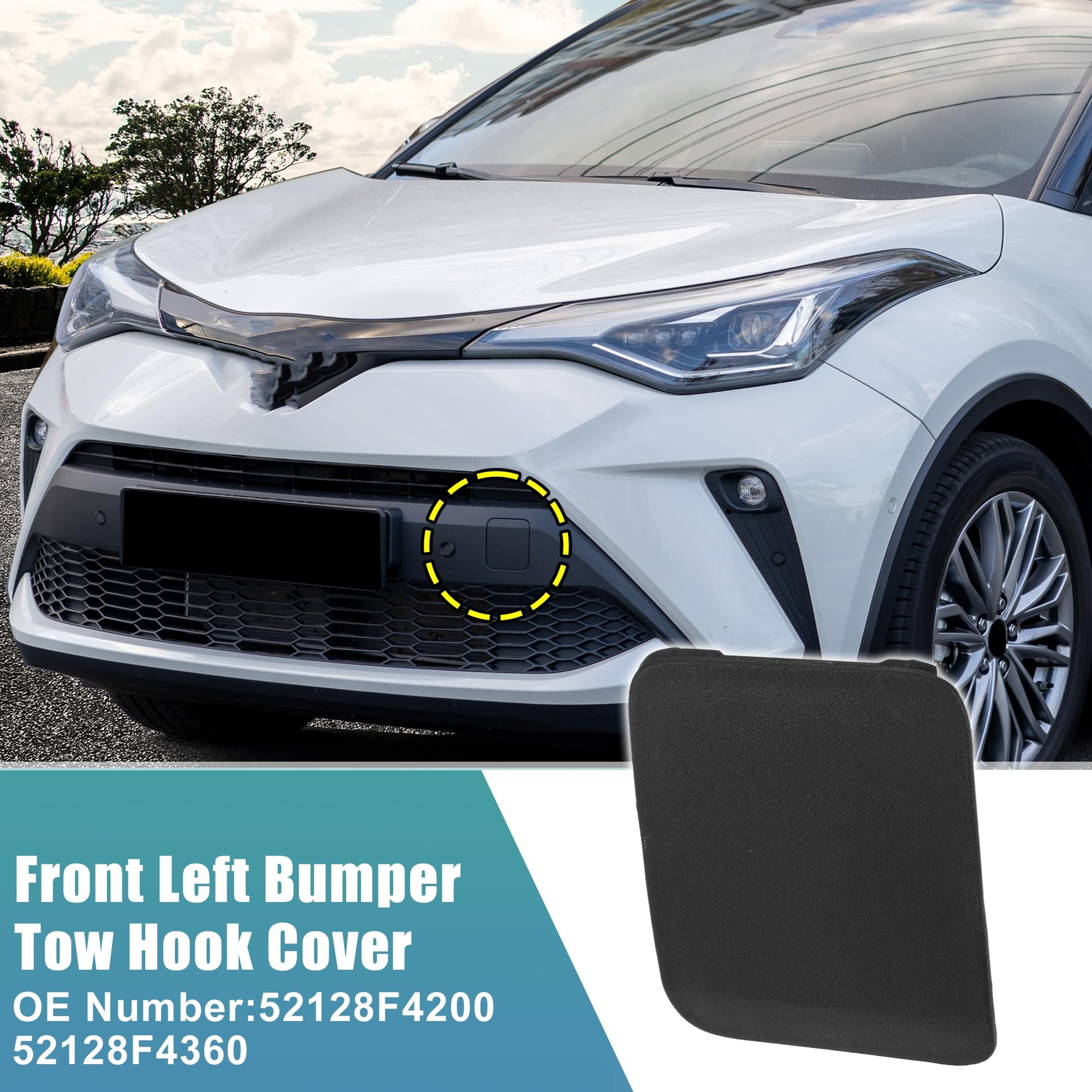 Amazon.com: uxcell Unpainted Front Left Bumper Tow Hook Cover for