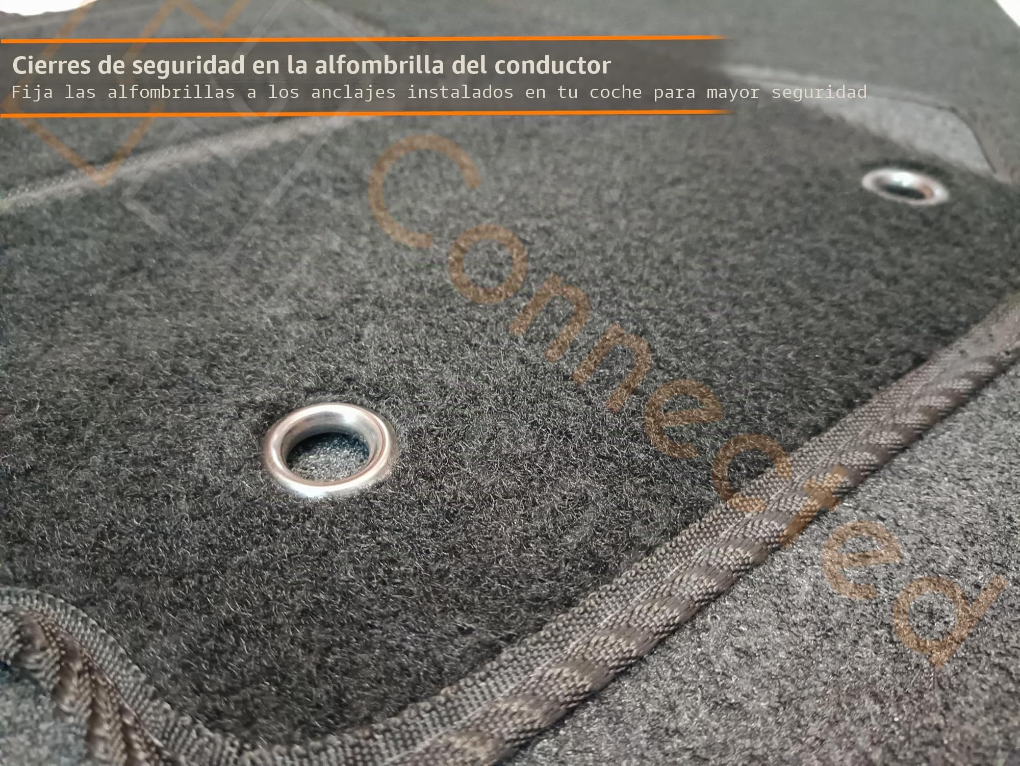 Alfombrillas a medida para Hyundai Tucson 2021-2025 HÍBRIDO, juego de 4 alfombrillas, negro con borde negro y 2 clips de seguridad