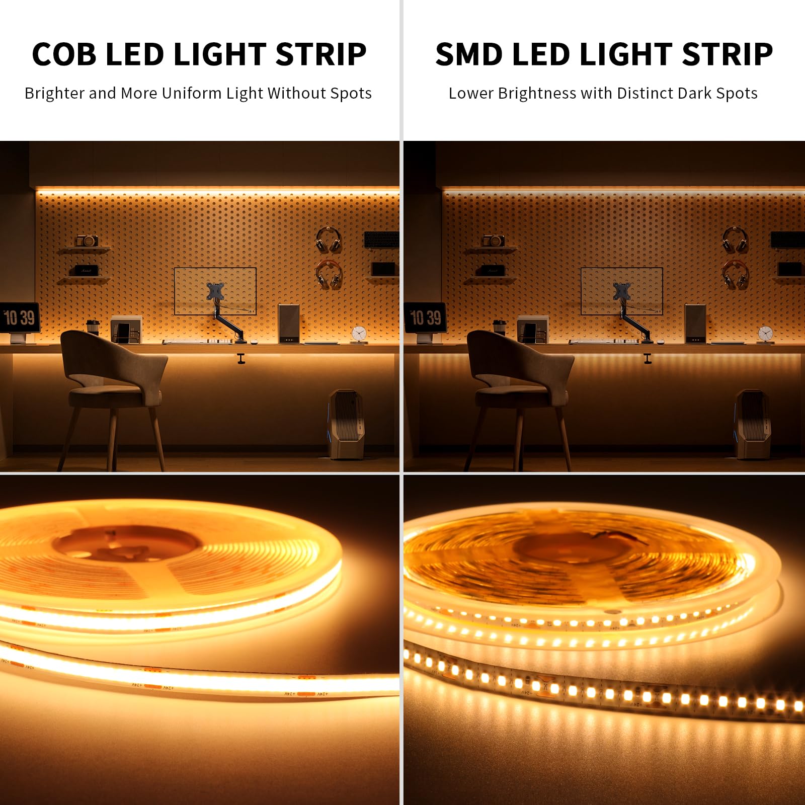 Tayire COB LED Strip Light DC24V Warm White 3000K - Image 3