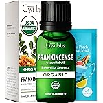 Gya Labs Organic Frankincense Essential Oil - 0.34 Fl Oz - for Skin, Hair, Diffuser, Aromatherapy, DIY Candle Making Scents
