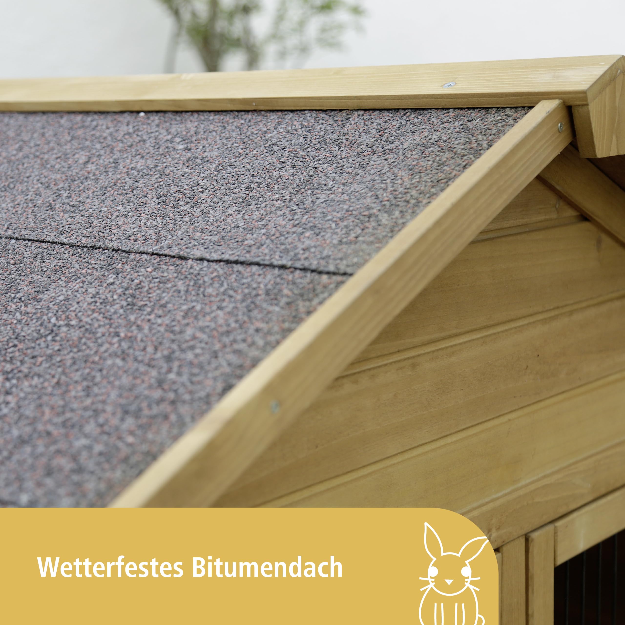 Kerbl Nagerstall Südtirol (für Kleintiere, 4 Fronttüren, Hasenstall mit 2 Ebenen, seitliche Klappe für Freigehege, Stall für Nagetiere) 81725