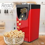 Gadgy Maszyna do Popcornu na Gorące Powietrze 2L - Bez Oleju - Retro | Przygotowuje do 2 L Popcornu w 2 do 4 minut - bez