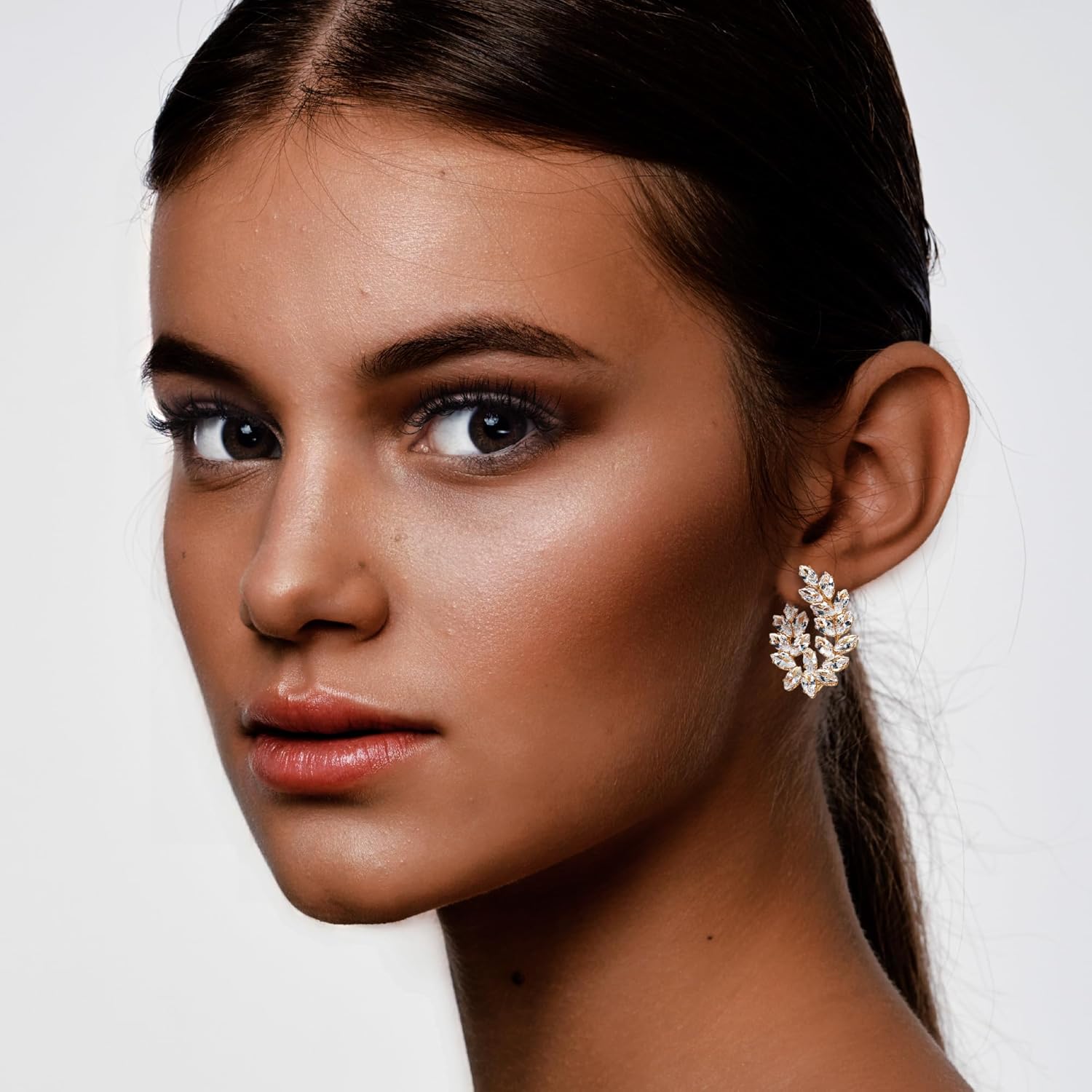 RED By Kiss Premium 18K Gold Plated CZ Drop Earrings, Hypoallergenic Titanium Comfort Post, Luxury Cubic Zirconia Diamond Earring Dangle, Lead & Nickel Free, Made in Korea - Image 4