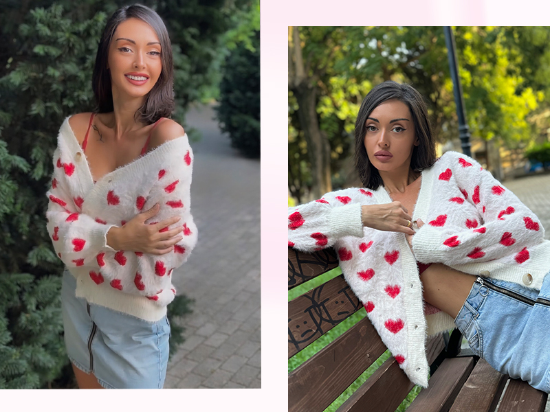 ECOWISH Women Floral Cropped Cardigan: Fall 2026 Long Sleeve Open