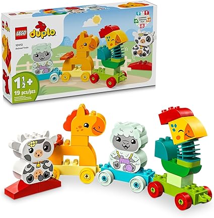 LEGO DUPLO Mon premier train d'animaux — blocs sensoriels pour tout-petits (1,5+)