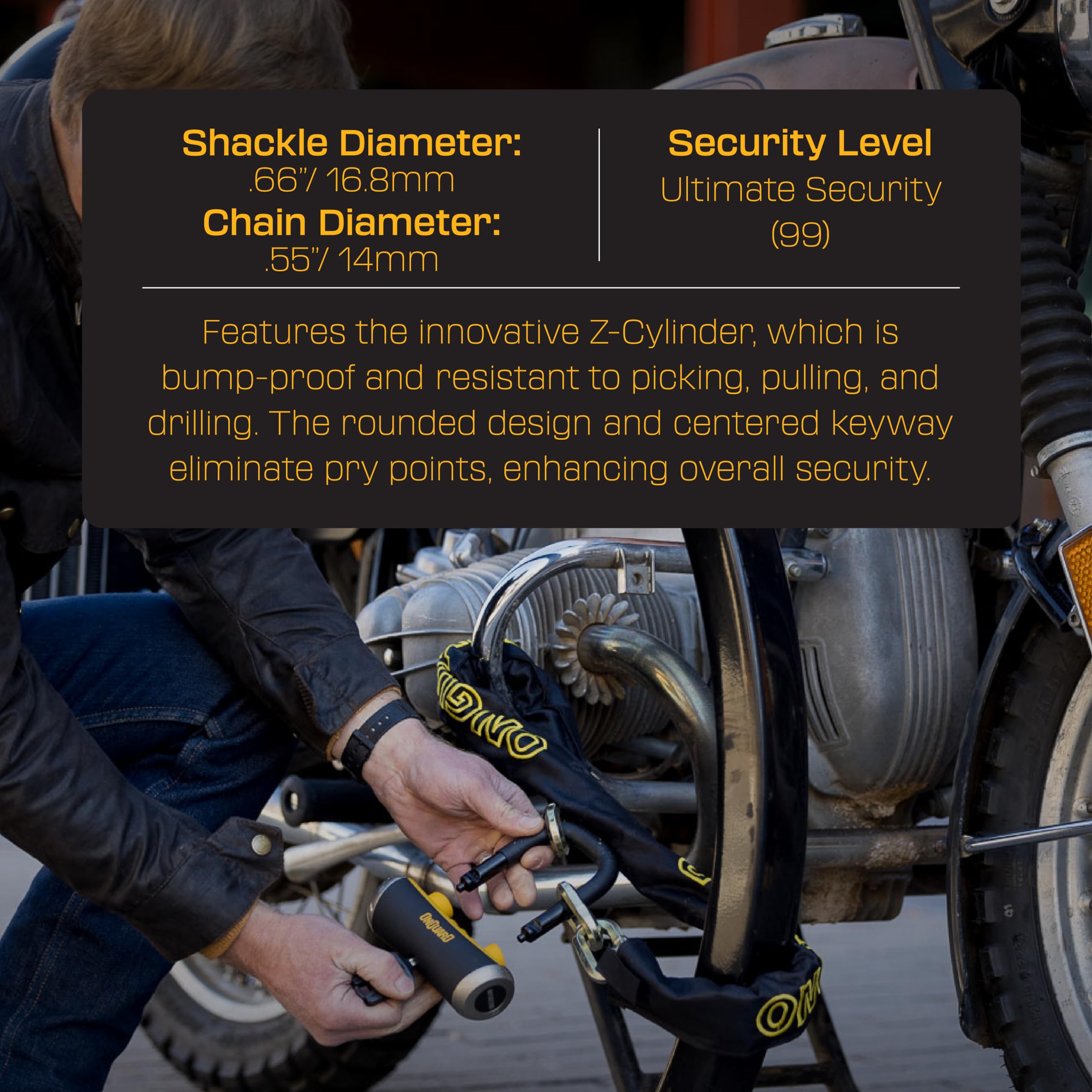 Onguard Beast Chain Lock With X4 Padlock And Key ONGUARD MASTIFF