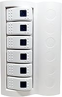 Vista 2 de INTERRUPTOR BLANCO INTERRUPTOR INTERRUPTOR INTERRUPTOR DE 6 GANG ROCKER LED AZUL