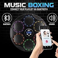 Vista 3 de Music Boxing Beatbox Trainer by Sporty Body, 9 Speeds & 9 Light Modes, Bluetooth Sync, Auto Counting, and Durable ABS Body for Home Workouts