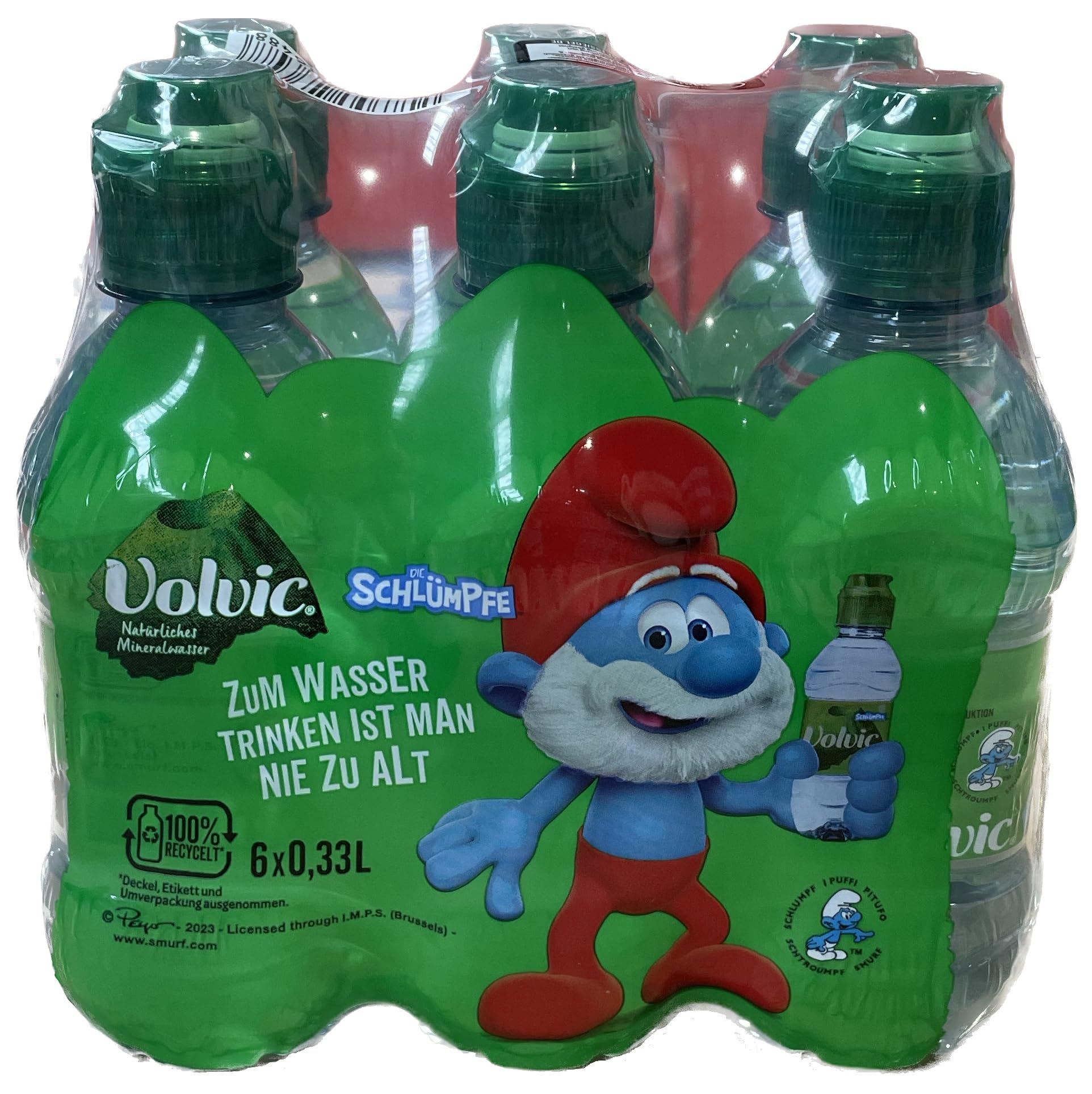 Volvic Natürliches Mineralwasser 4 x 6er Pack, 24 x 0,3l