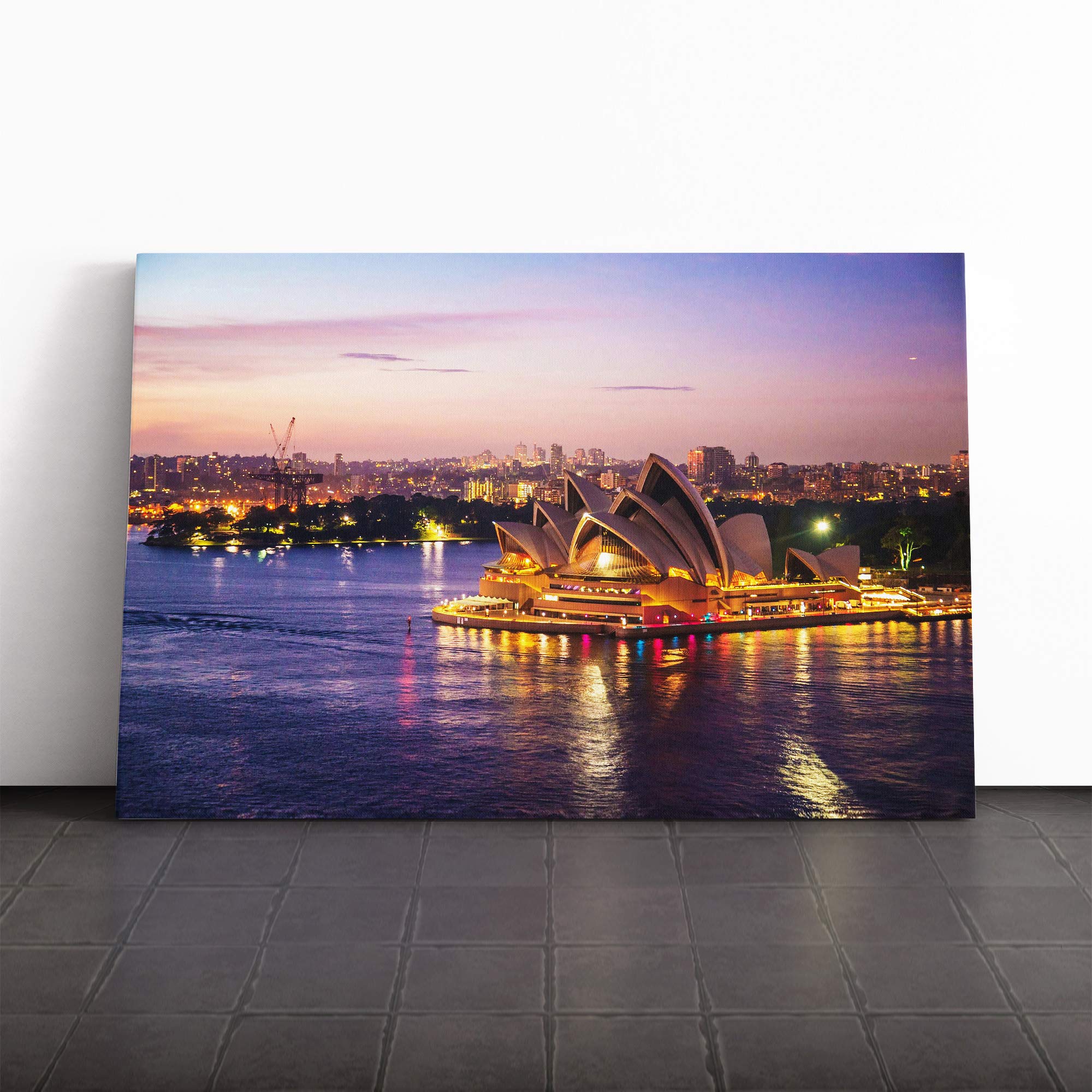 Sydney Opera House Harbour Australia (10) Canvas Print | Gallery Wrapped 30mm Frame Wall Art | 30x20 inches | Ready to Hang | Modern Seascape Picture | Living Room Bedroom Lounge Office