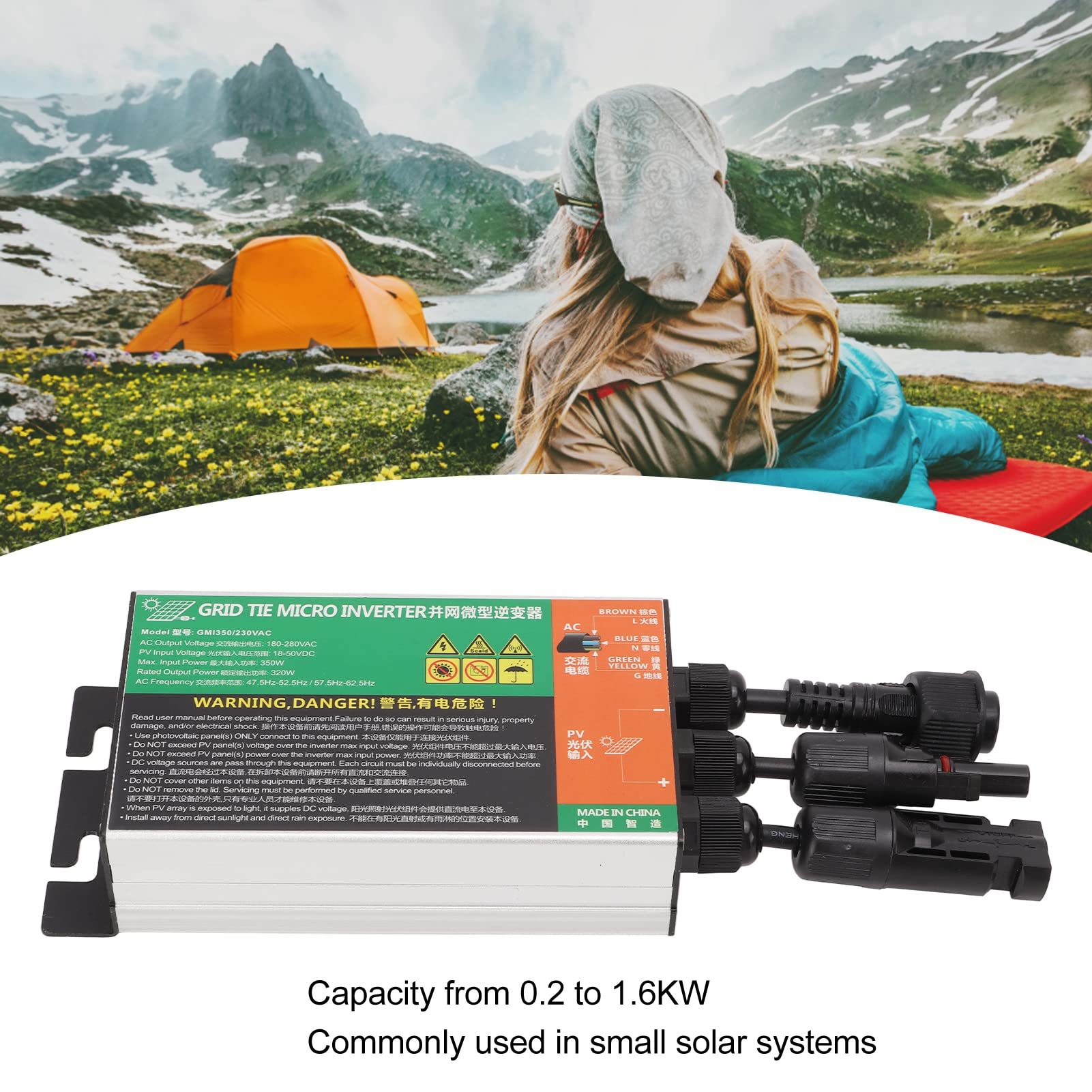 Micro Inverter Solare Grid-Tie 350W 230V - MPPT Per Piccoli Impianti Solari | Grado IP55 - Foto 4