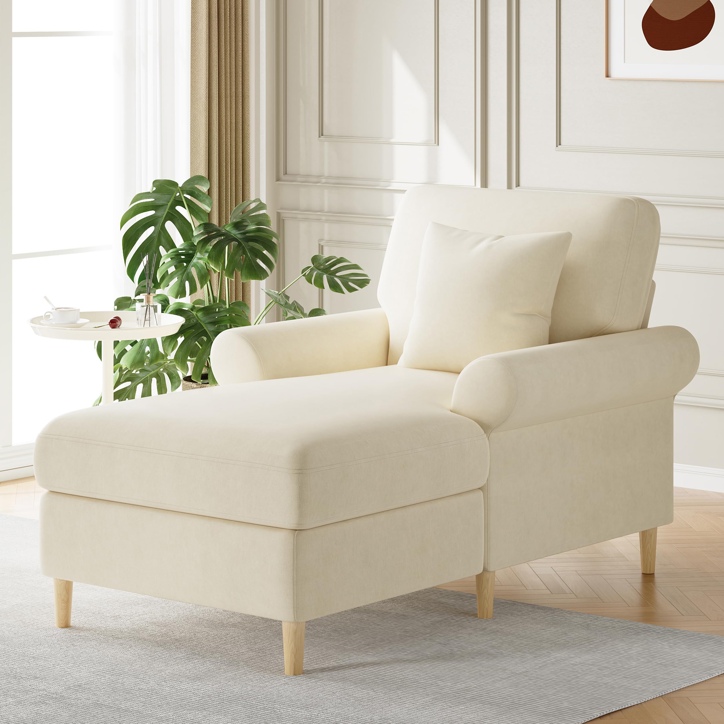 Lcoho Sillón relax acolchado plegable, cómoda silla de lectura, silla de lectura, sillón lounge XXL, gran sillón de lectura tapizado en terciopelo, sillón para salón y dormitorio
