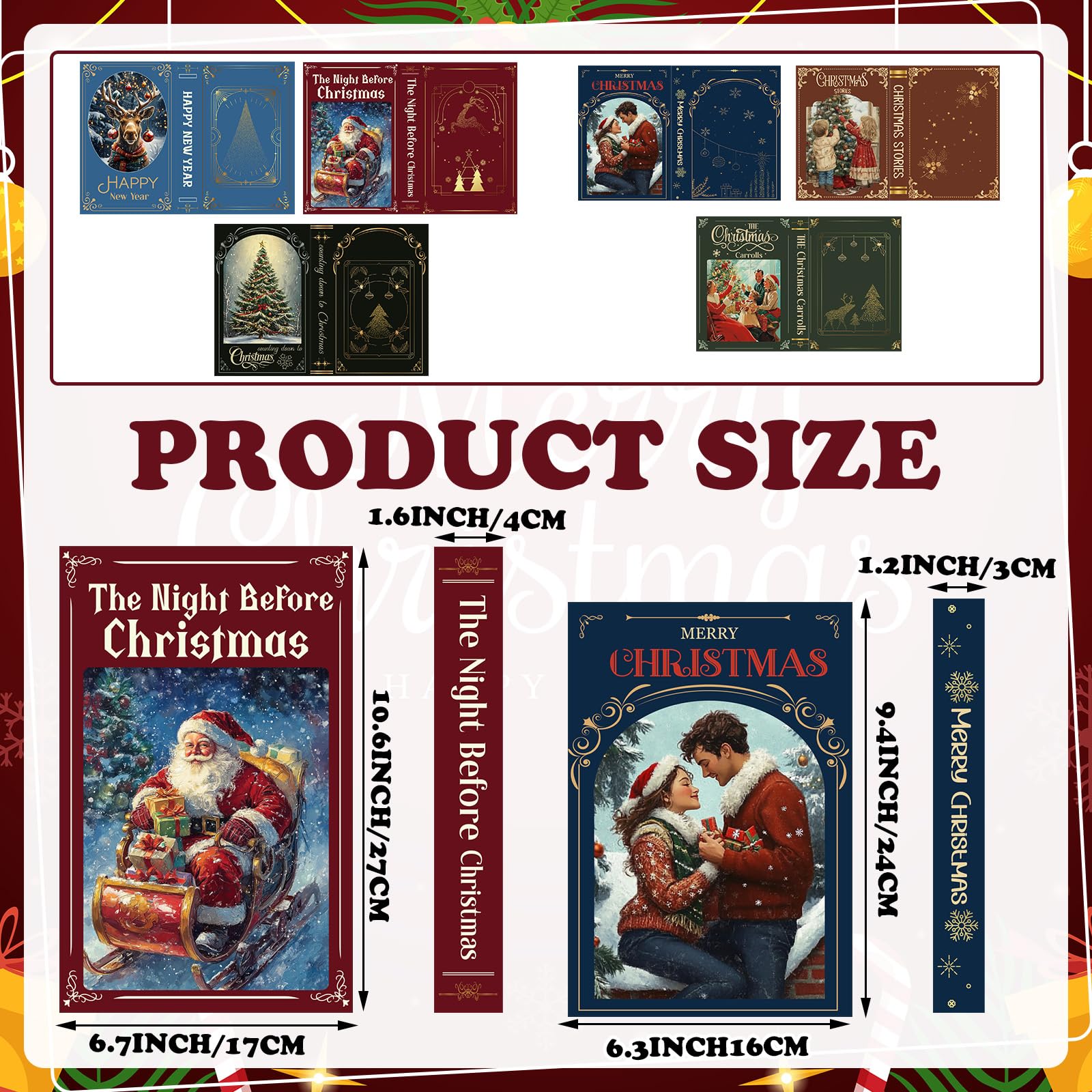 Amazon.com: AmazingSpark 6 Pcs Christmas Decorative Faux Book