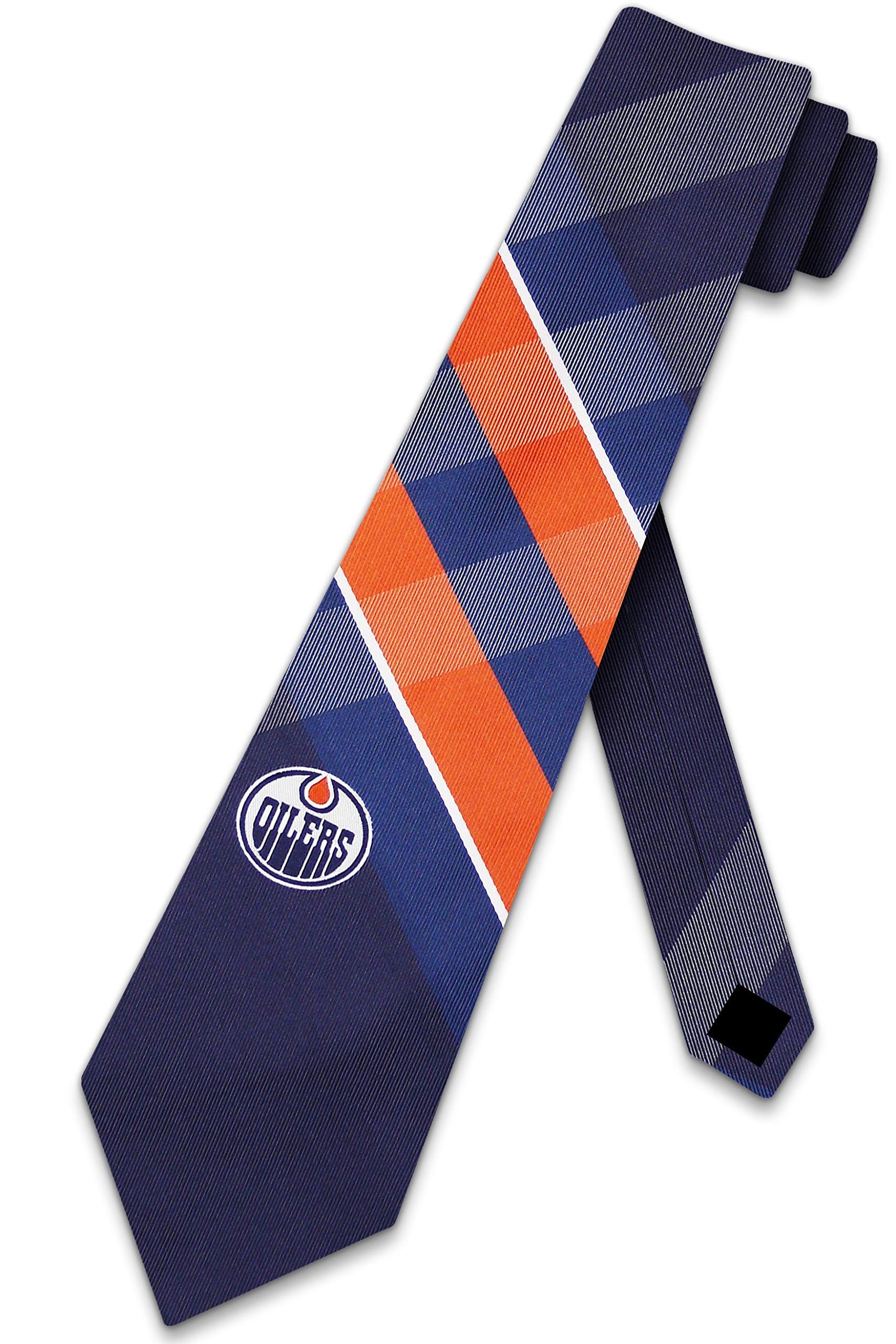 Eagles Wings Oilers Grid Poly Necktie Edmonton Ties