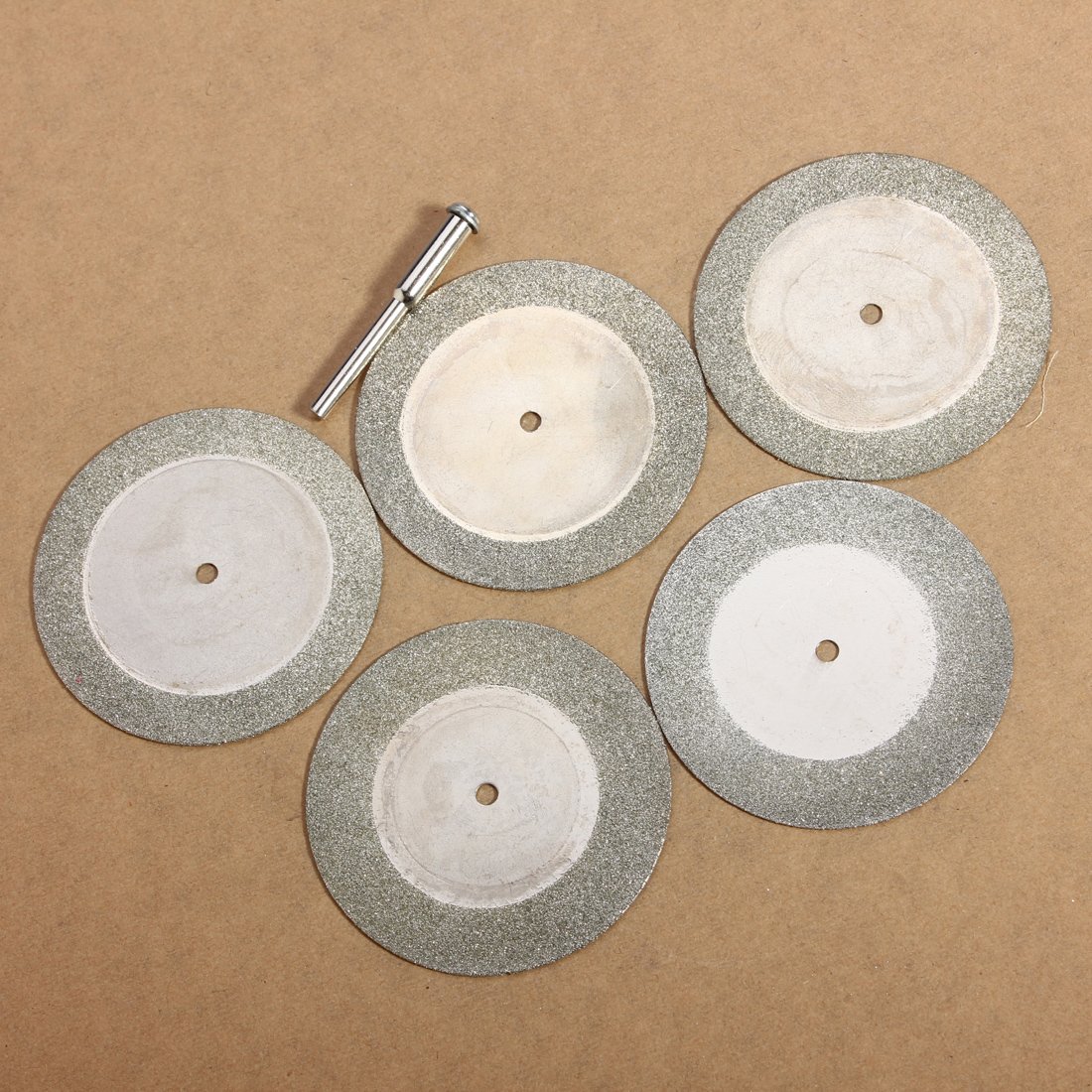 punta per trapano e mini dischi da taglio diamantati per tagliare vetro e pietre preziose, adatti all'uso con utensili a rotazione