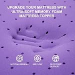 SINWEEK 3 Inch Queen Size Gel Memory Foam Mattress Topper | Ventilated Soft Pressure Relieve Mattress Pad, Breathable Bed Topper, CertiPUR-US Certified, 3 Inch Queen Size