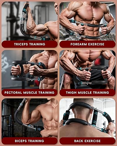 Miniatura 4 de Entrenador de brazo Twister, equipo de entrenamiento de pecho ajustable de 66 a 170 libras, entrenador de brazo de torsión, fortalecedor de