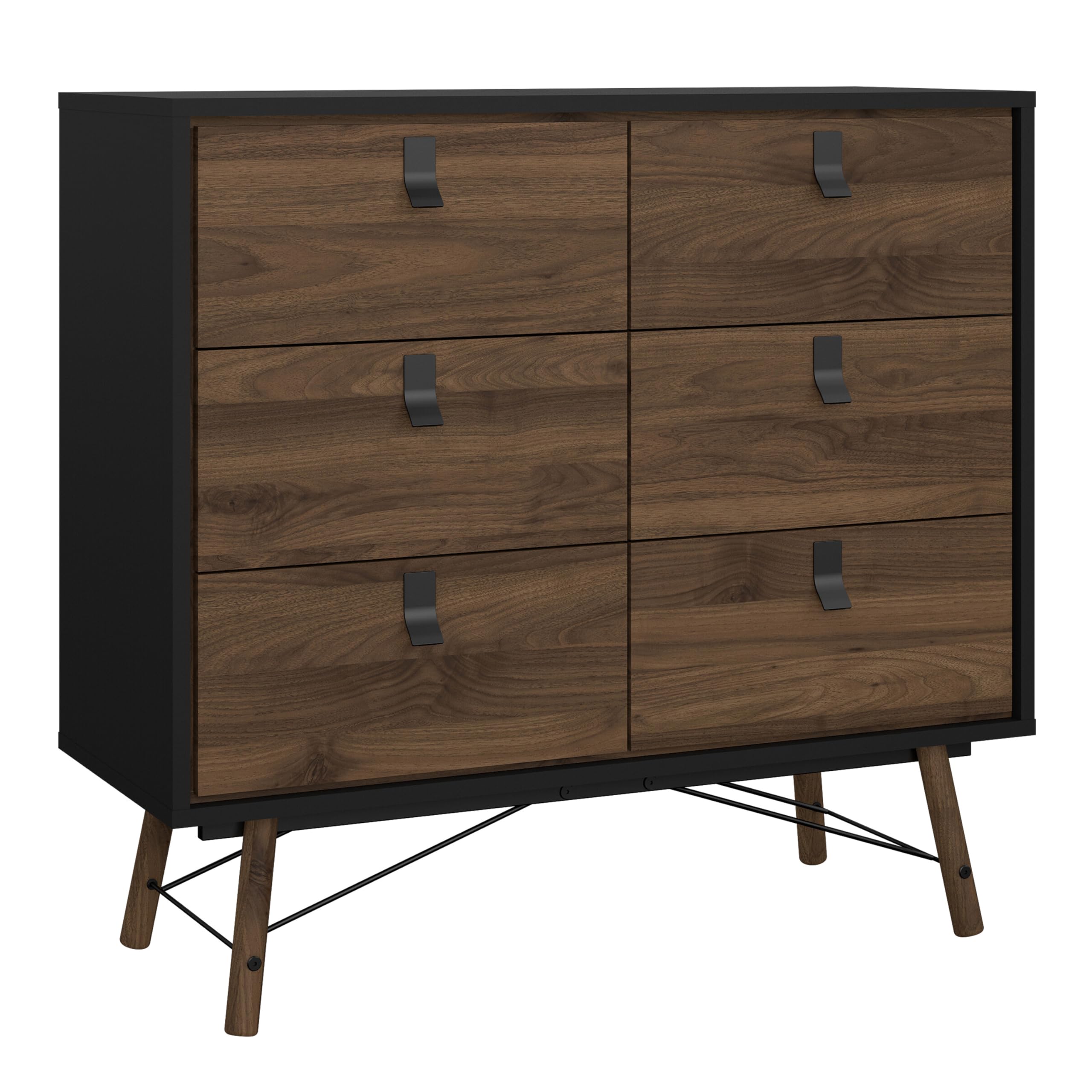 Furniture To Go | Ry, Black Walnut, Double Chest of Drawers 6 Drawers