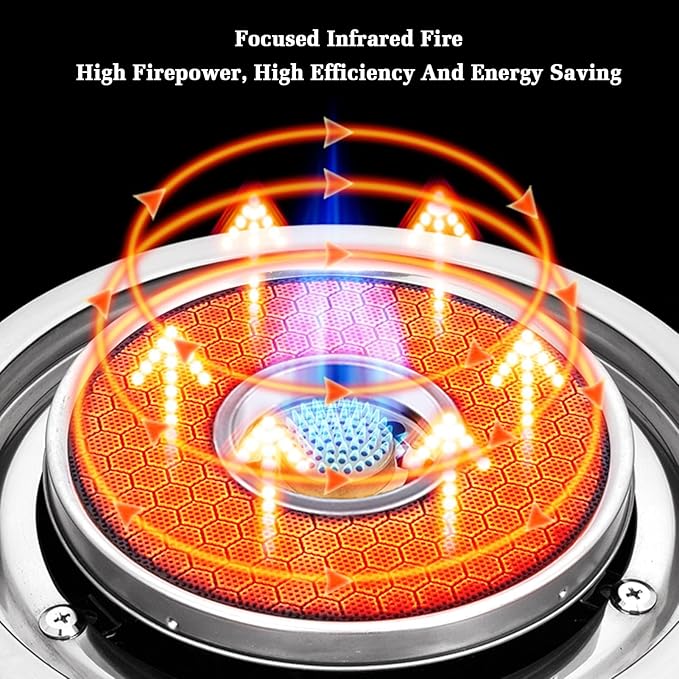 Estufa de Gas de 1 Puesto, 5.2KW, para Encimera, con Protección de Apagado miniatura 4