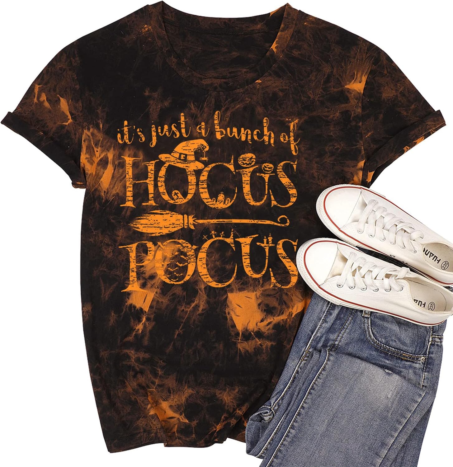Halloween Shirt Women Sanderson Letter Print Graphic Plus Size Hocus Pocus Fall Tees Tops
